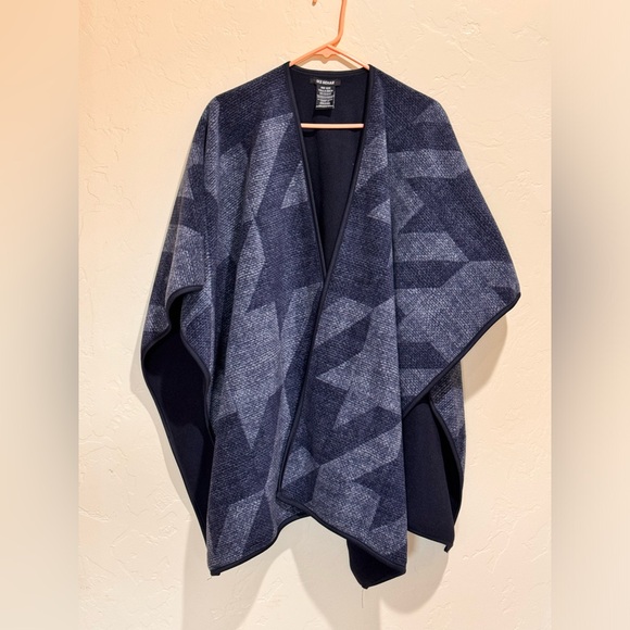 Ike Behar Jackets & Blazers - Blue Patterned Cape